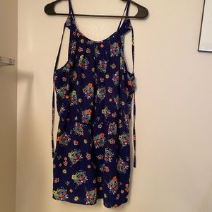 Blue floral romper